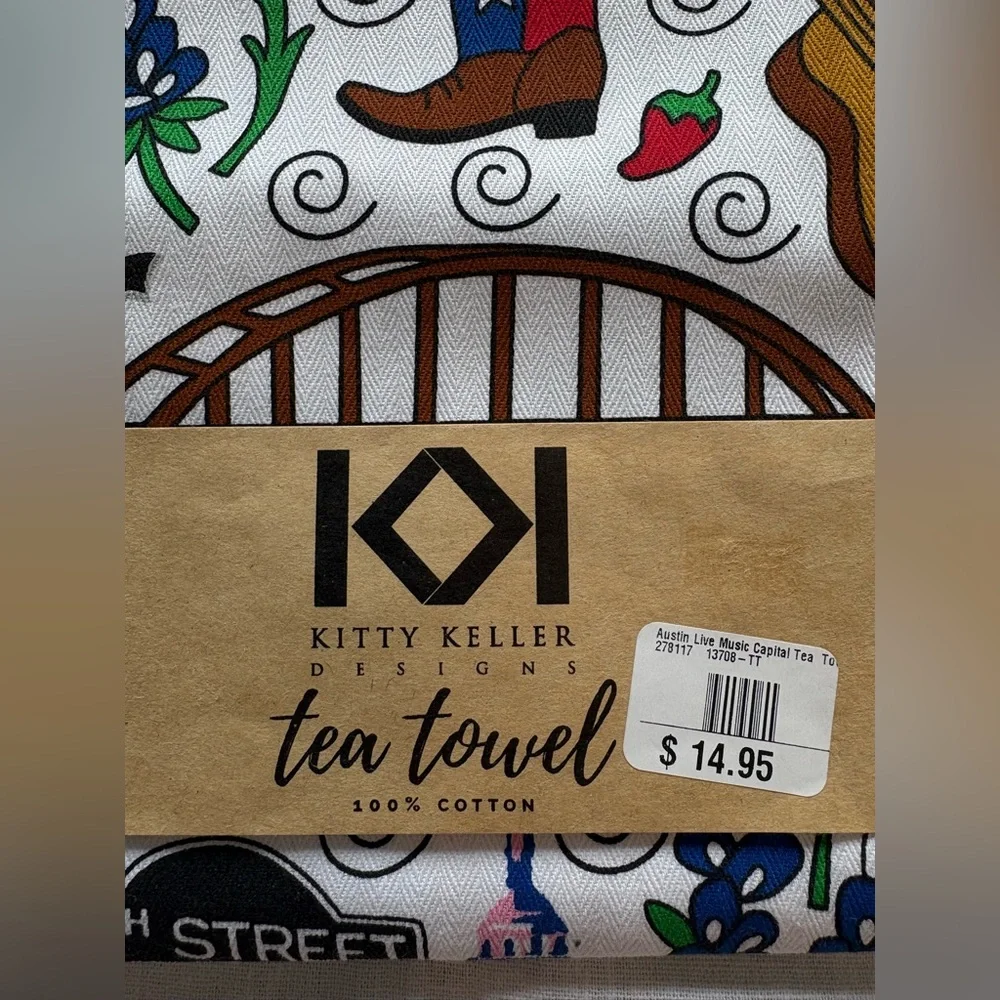 Kitty Keller Designs Cotton tea towel